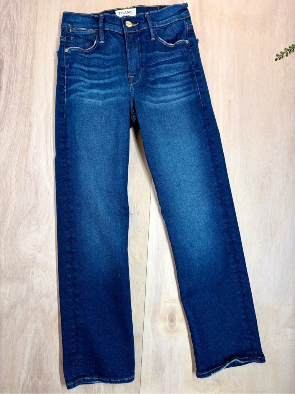 FRAME Le High Straight Jeans in Eagle Point Wash Size 25 - Picture 2 of 11